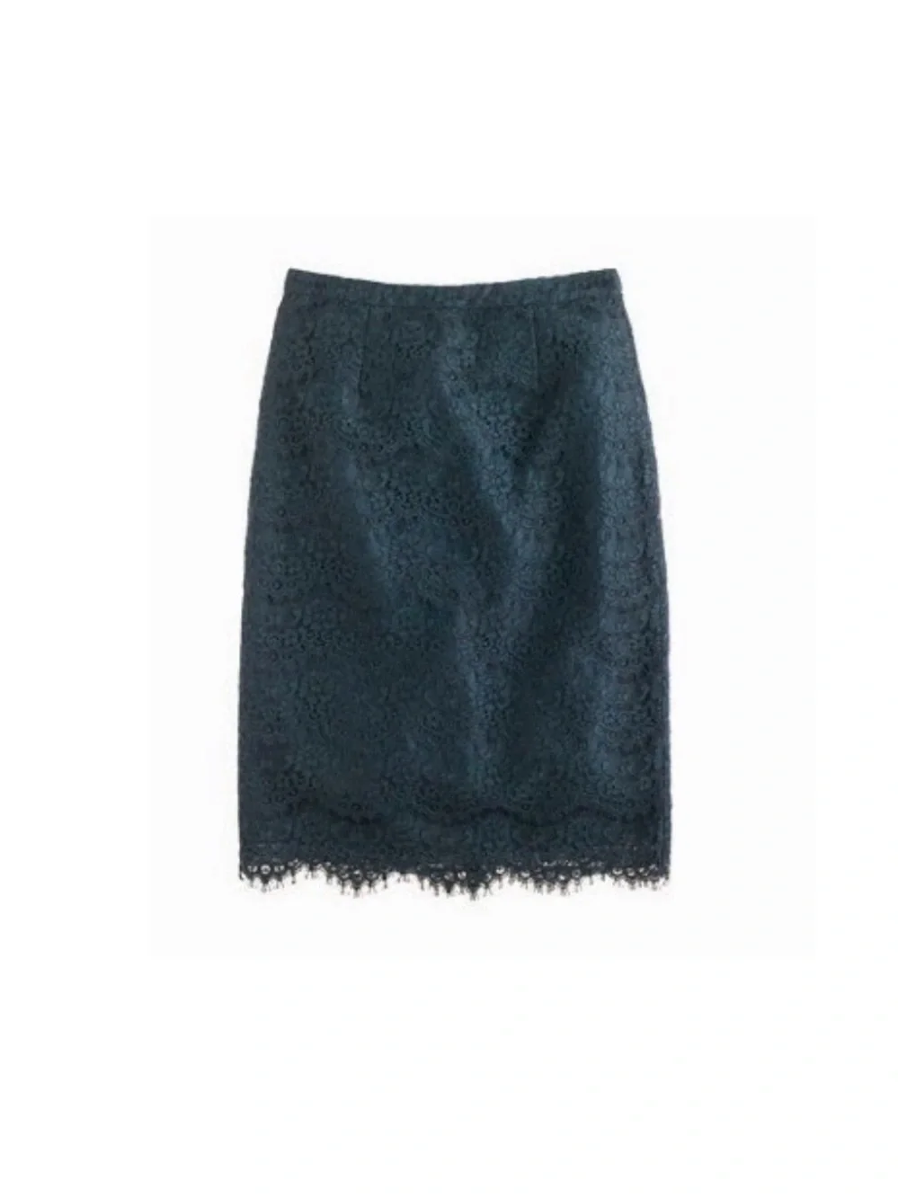 J. Crew Black Lace Pencil Skirt